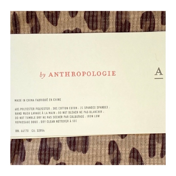 Anthropologie Leopard Waffle Leggings - Picture 6 of 7
